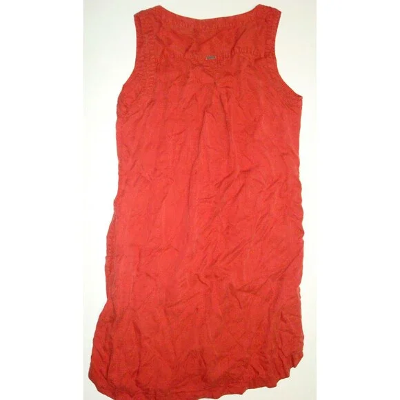 New Womens NWT PrAna L Talton Dress Pockets Patina Red Buttons Soft Sleeveless - Picture 8 of 10